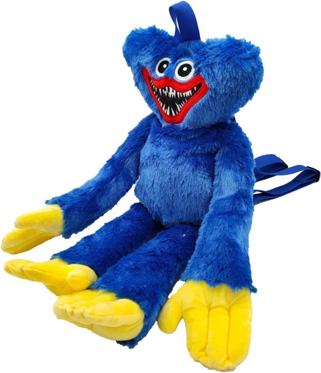 ONLINEnu® - 70cm Huggy Wuggy RUGZAK  - Poppy Playtime Game Character Pluche Pop Horror Speelgoed | Eng Speelgoed | Zacht Speelgoed